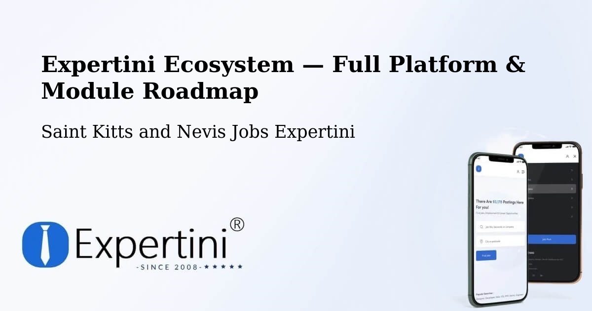 Expertini Ecosystem — Full Platform & Module Roadmap – Saint Kitts and Nevis